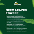 Neem Leaves  Facepack | Anti-Acne, Oil Control, Soothing & Calming | 100g lepas.skin
