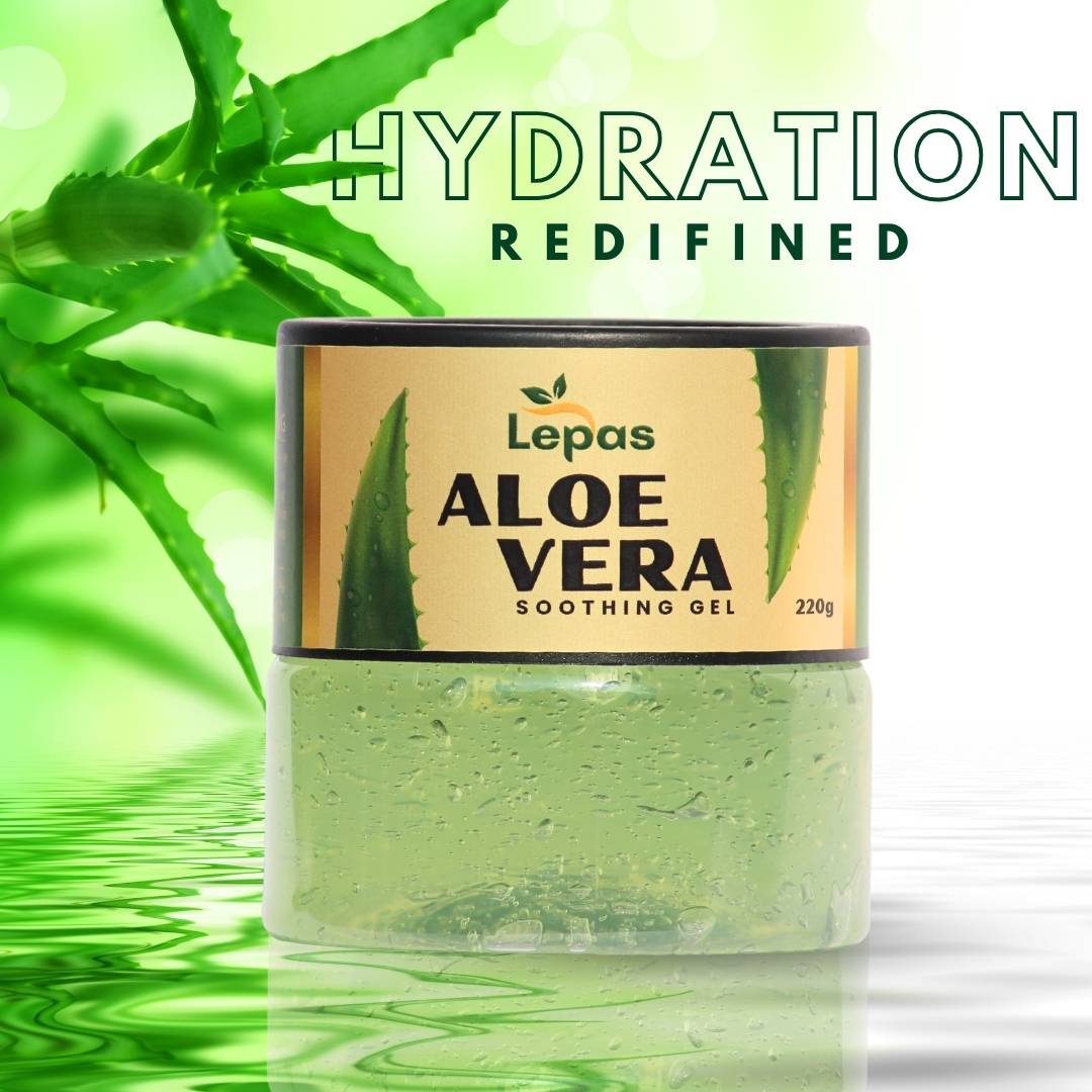 Aloe Vera Gel | Pure Hydrating and Soothing | 220g Jar Lepas