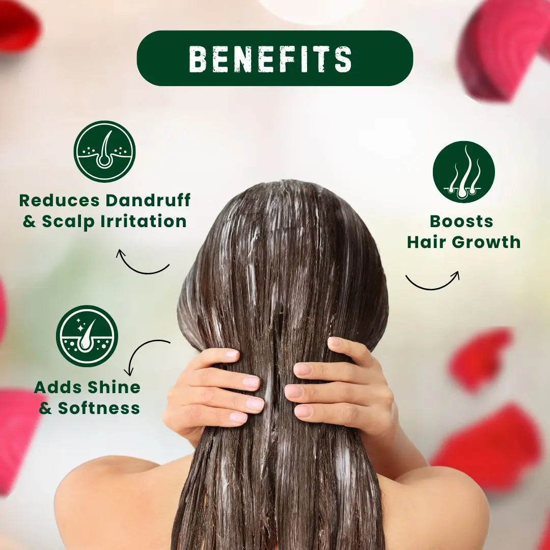 Beetroot Powder Facepack and Rose Petals Face pack Combo , Model with Information 4