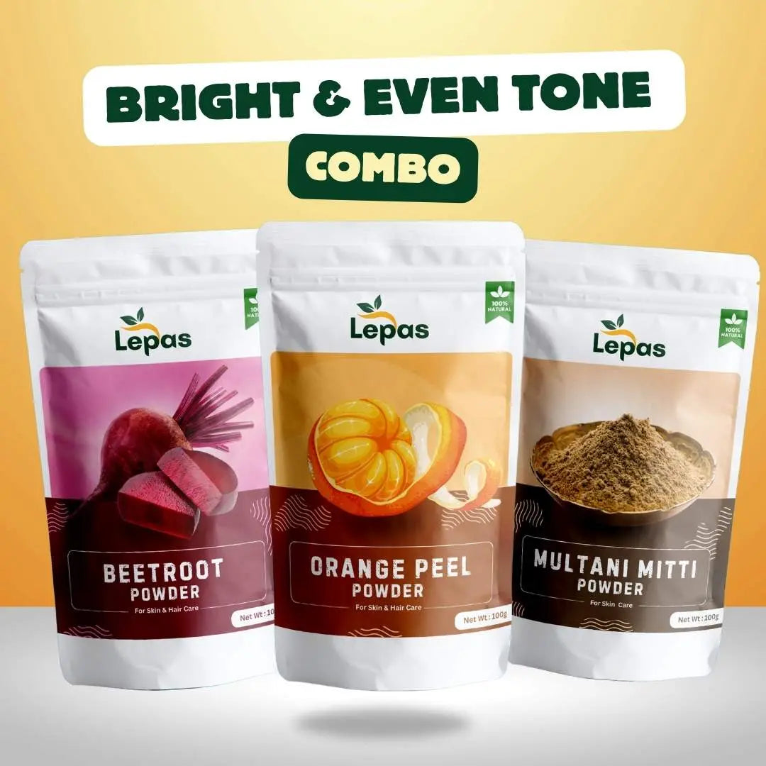 Bright & Even Tone Facepack Combo | 100g each Lepas